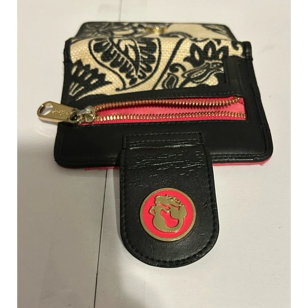 Spartina 449 Black and Cream Floral Wallet